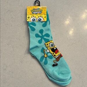 SpongeBob SquarePants Turquoise Socks